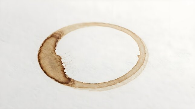 Coffee Ring Stain On Paper Background