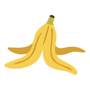 Yellow Banana Peel Organic Waste