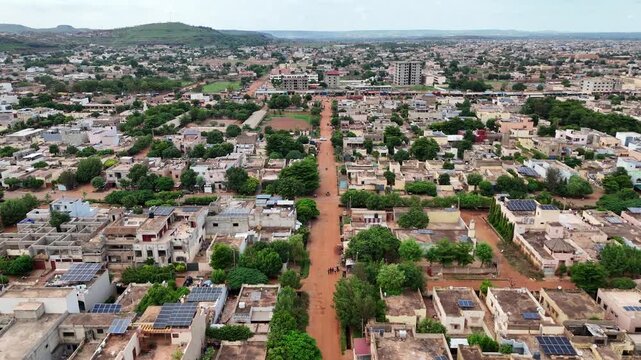 Mali &ndash; Vue a&eacute;rienne urbaine