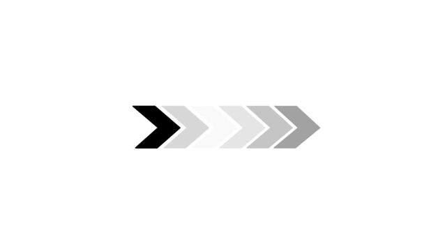 Arrow icon concept animation, arrows sign left to right animation concept. Animated arrows for the overlay video layer. arrow loop animation right direction concept.