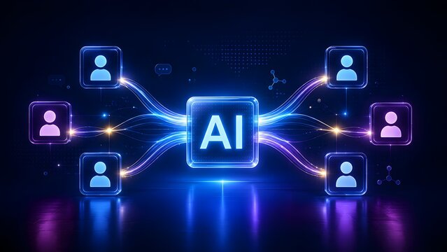 Central AI Processor Interfacing With Multiple User Profile Network Nodes