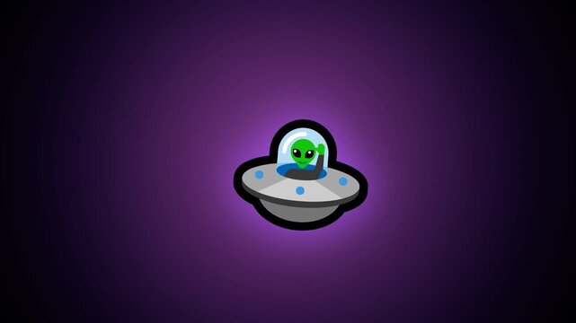 UFO plane illustration video
