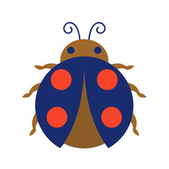 Blue Ladybug with Red Spots © carina