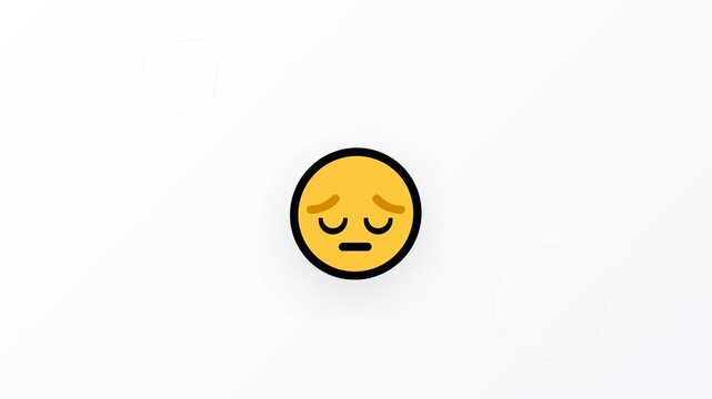 illustration video of a sad emoji icon