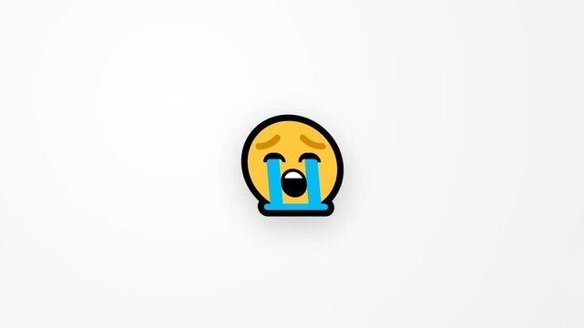 illustration video of a sad emoji icon
