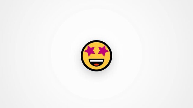 illustration video of happy emoji icon