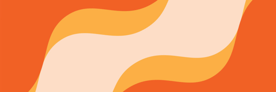 Abstract retro orange fluid wave background with warm organic wavy shapes for autumn social media banner design landing page cover backdrop