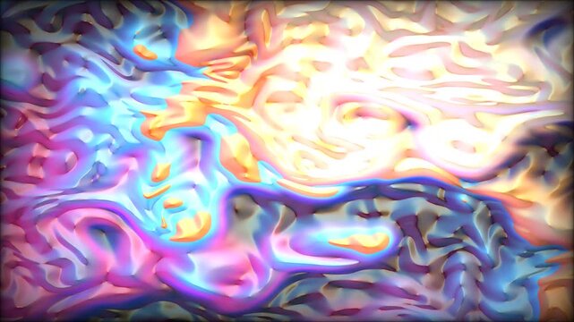 Iridescent liquid glass ribbons undulating with chromatic reflections for luxury abstract dynamic backgrounds
