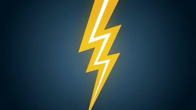 Yellow lightning bolt icon on dark blue background