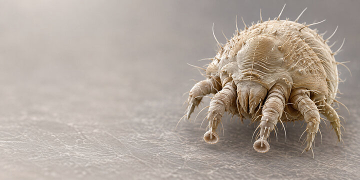 Scabies Mite Microscopic Scientific Illustration