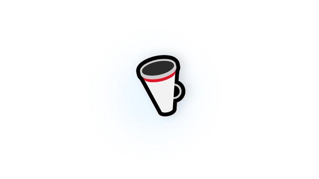illustration video of a loudspeaker megaphone