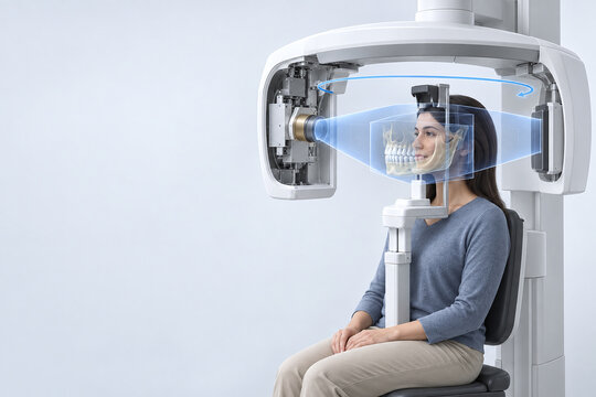Dental Cone Beam Scanner Imaging Patient Jaw