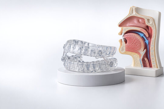 Sleep Apnea Oral Appliance With Airway Model