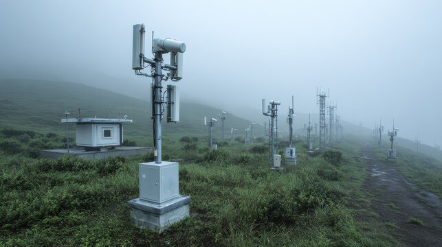 Advanced environmental sensor array at monitoring station mul abad during overcast weather