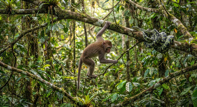 Monkey on the tree