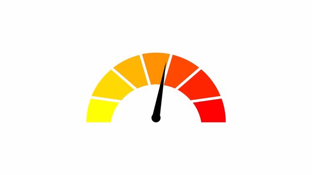 Spedometer Animation on White Background