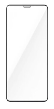 Glass screen protector for smartphone isolated on white background