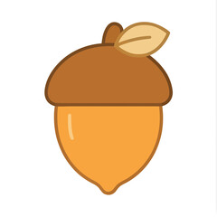 Stylized acorn with leaf © bunga