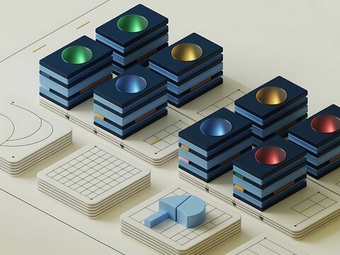 Attendance Management 3D Illustration