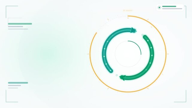 Circular Economy Net Zero Carbon Loop, Clean ESG Sustainability Report Background