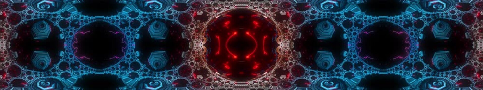 Ultra Wide HD VideoMapping Fractal 04