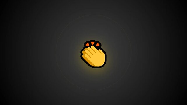 illustration video of a clapping icon