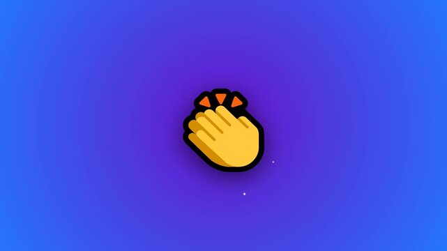 illustration video of a clapping icon