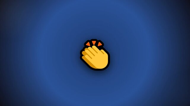 illustration video of a clapping icon