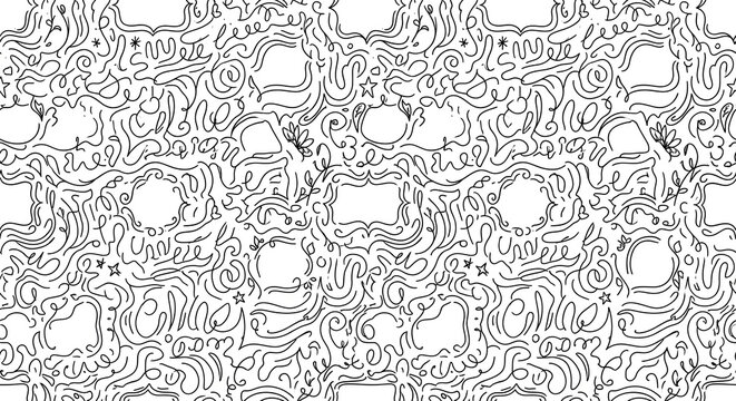 abstract seamless pattern with flowers