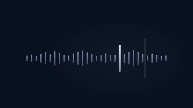 Digital Audio Waveform with Moving Playhead on Dark Background