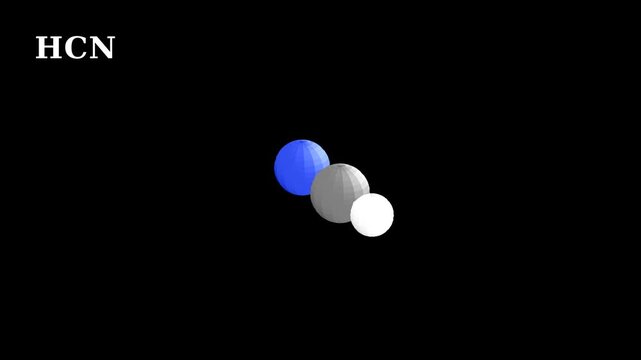 HCN Hydrocyanic Acid 3D Molecular