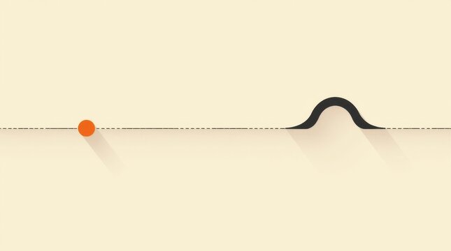 Minimalist abstract line and shape composition deign vector illustration 