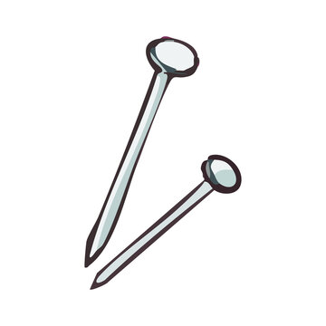 Steel Nails Hardware Icon