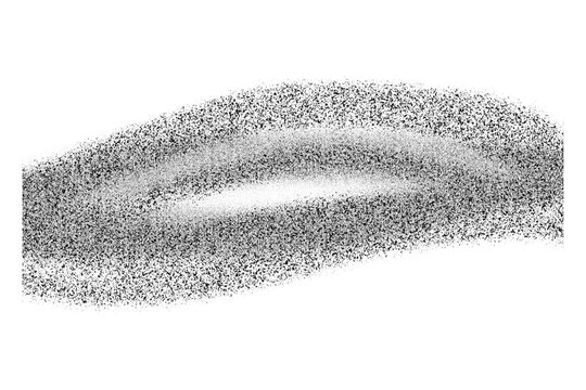 Abstract Black and White Grainy Wave Texture Isolated on White Background