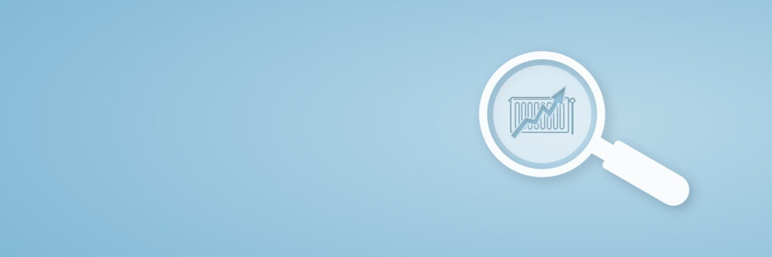 This header banner illustrates increasing heating costs with a magnifying glass and a radiator icon on a blue background, perfect for energy price analysis.