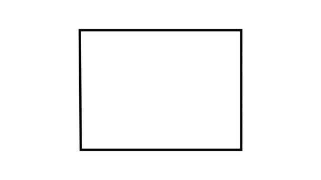 rectangular frame icon for digital border overlay, photo frame, bounding box, viewscreen focus