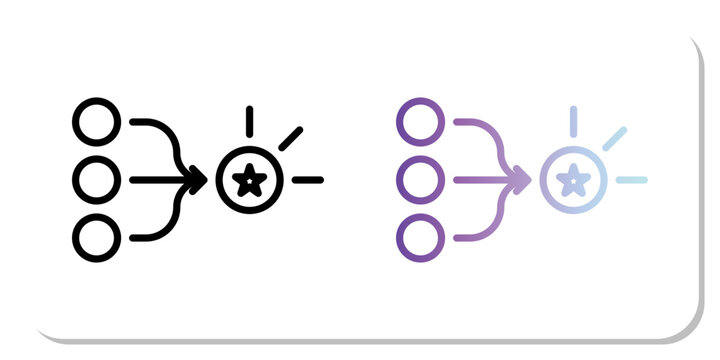 Multi-Source Attribution Business Data Analytics Icon