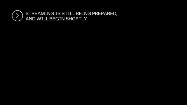 Minimalist Streaming Soon Animation featuring a Wavy Graphic Banner and Bold Typography on Black Background for Live Broadcasts, Social Media Teasers and Content Creators