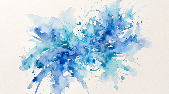 Artistic watercolor painting featuring vibrant splashes of blue and turquoise ink on a ad social media download thambnail poster web template event festival 2026 2027 2028