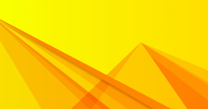 Bright yellow abstract geometric background with overlapping polygon peak shapes, abstract yellow orange background