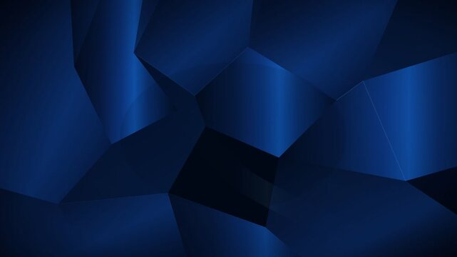 Luxury Deep Blue Folded Fabric with Flowing Geometric Abstract Motion Background