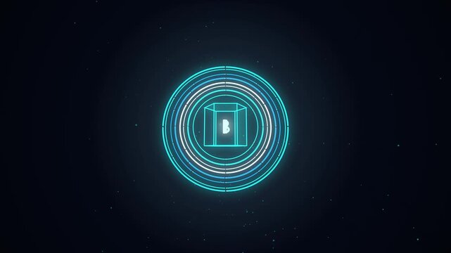 Digital asset custody and security concept with glowing futuristic interface and withdrawal risk control system animation