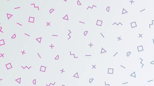 Minimalist Geometric Background Animation with Floating Shapes - Abstract Motion Graphic