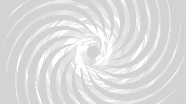 Animated white color rotating abstract shapes with blank space complex design geometrical background