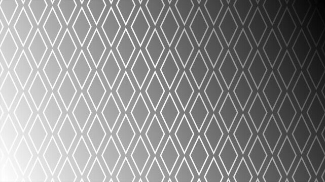 Animated white color multiple rhombus shapes moving downwards tile pattern modern design loop able geometrical background