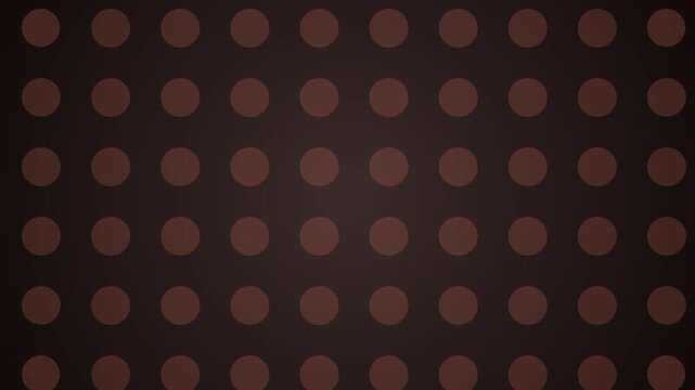 Dark brown polka dot pattern background with circular shapes