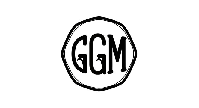 GGM logo monogram lettering symbol.