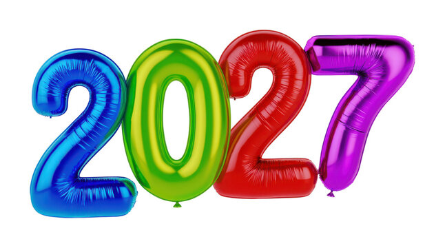 PNG Colorful inflated balloon numbers forming a festive celebration design
