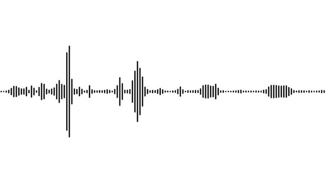 audio waveform spectrum animation. white audio visualizer on white background, waveform audio spectrum with transparent background, White sound waves meter- Lines audio wave visualisation.