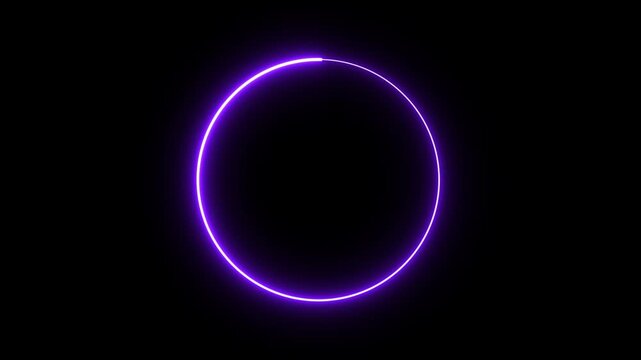 Glowing Neon Violet Circular Progress Loading Indicator Element for Digital User Interfaces and Web Design Applications
